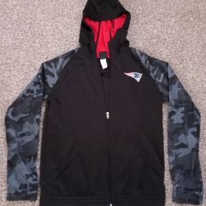 Black and Camouflage Zip-Up Hoodie